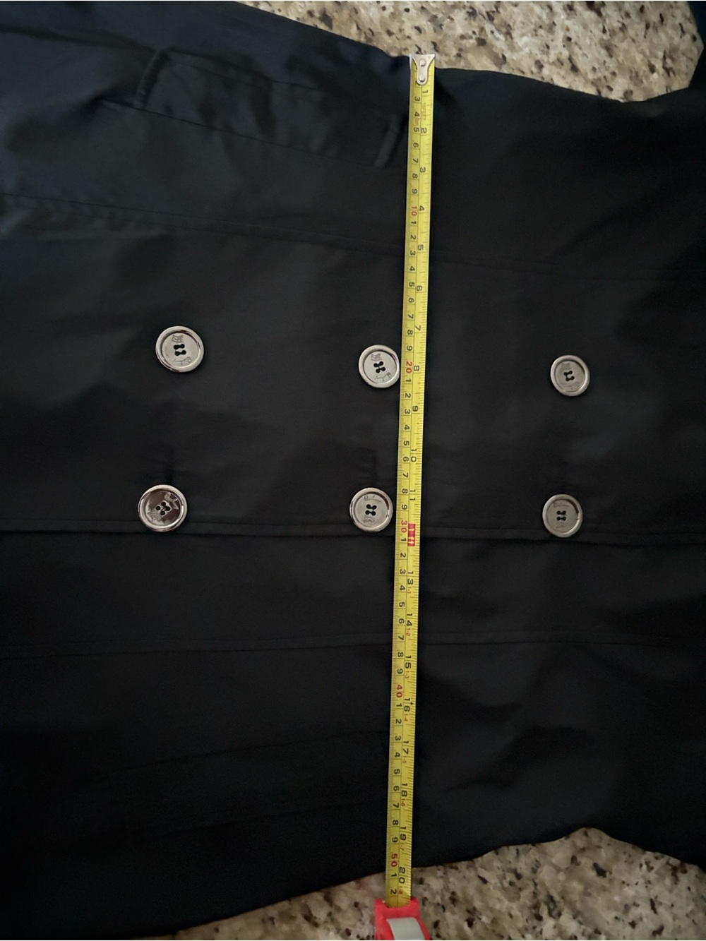 Burberry Black Double-Breasted Trench Coat with Check Collar XL classic plaid. - Picture 11 of 11
